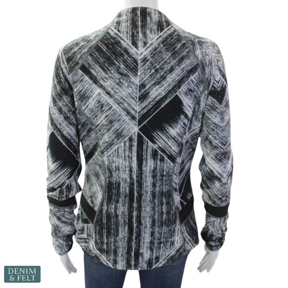 Lululemon Karmacollected Jacket Black White Brush Print Full Zip Size 4 - Picture 9 of 16
